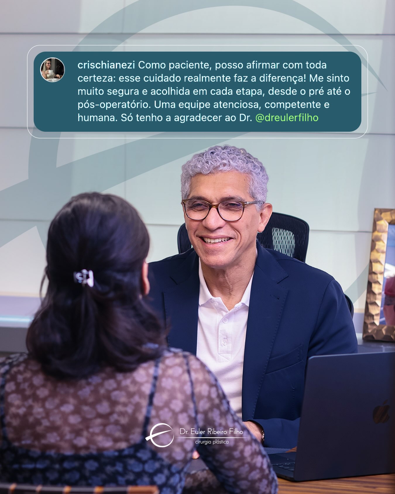 Receber um feedback assim é muito especial.

Agradecemos por confiar na equipe Euler Ribeiro Filho para fazer parte desse momento. Nosso compromisso é cuidar de cada paciente com segurança, atenção e acolhimento em todas as etapas.

Dr. Euler Ribeiro Filho
CRM 4501/AM | RQE 1477
Cirurgião Plástico